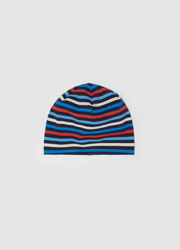 Ovs Berretto in cotone stretch in fantasia a righe