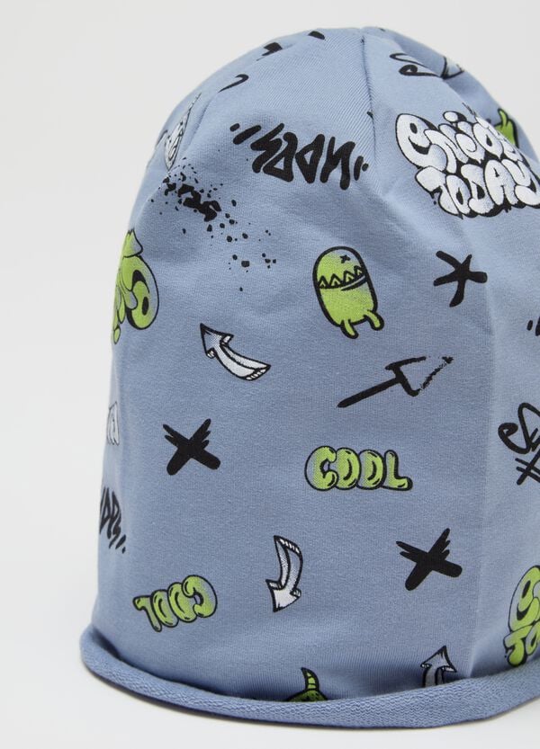 Ovs Berretto In French Terry Con Stampa All-over
