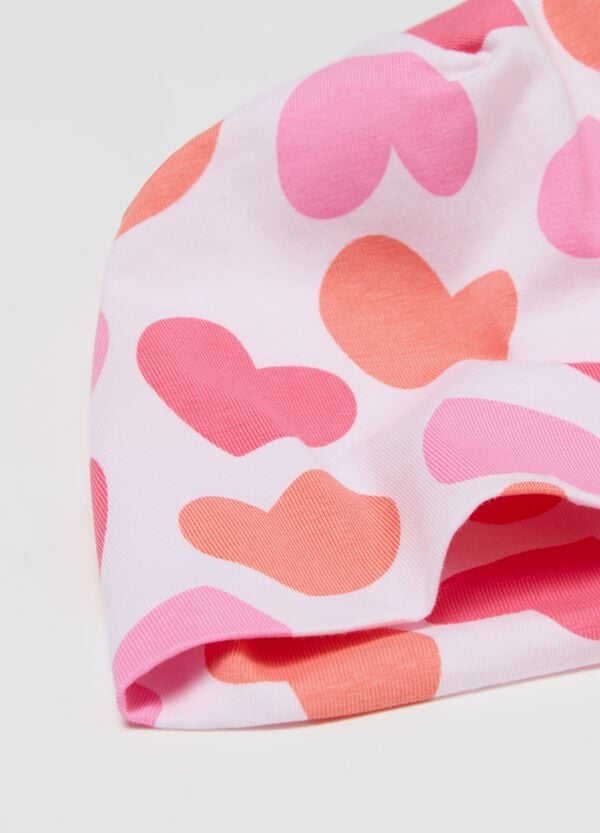 Ovs Berretto In French Terry Con Stampa Cuori