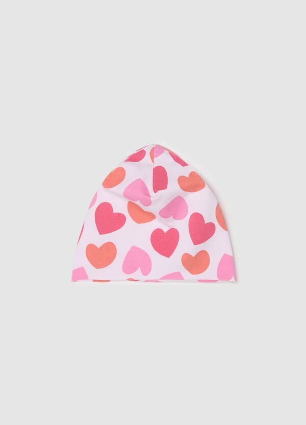 Ovs Berretto in French Terry con stampa cuori