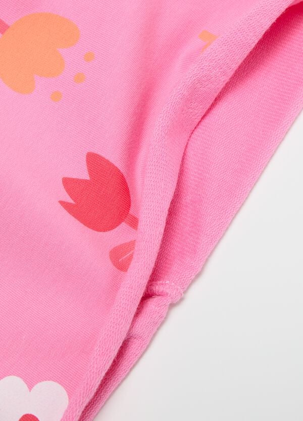 Ovs Berretto In French Terry Con Stampa Fiori