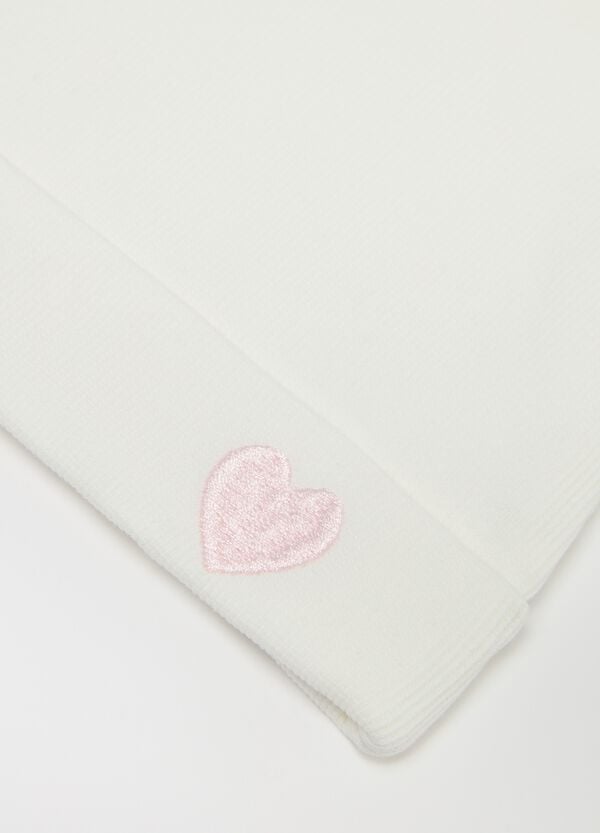 Ovs Berretto In Maglia Con Orecchie E Ricamo Cuore