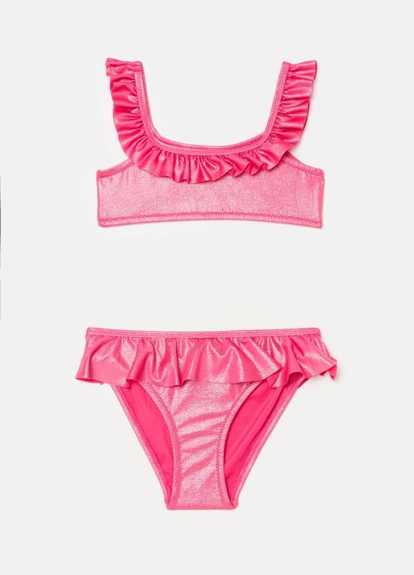 Ovs Bikini effetto shiny con volant