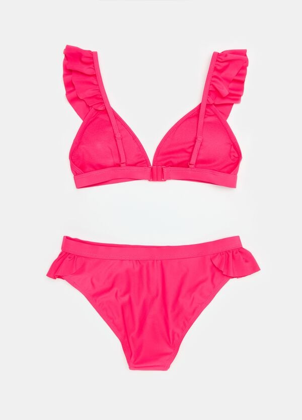 Ovs Bikini Tinta Unita Con Volant