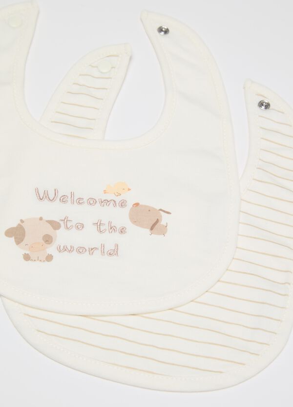 Ovs Bipack Bavette Con Ricamo "Welcome To The World"