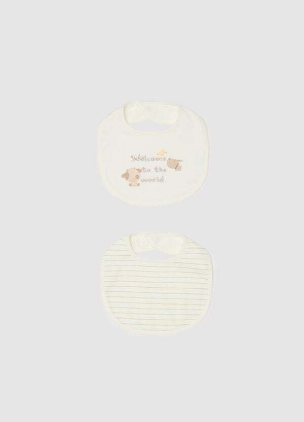 Ovs Bipack bavette con ricamo "Welcome To The World"