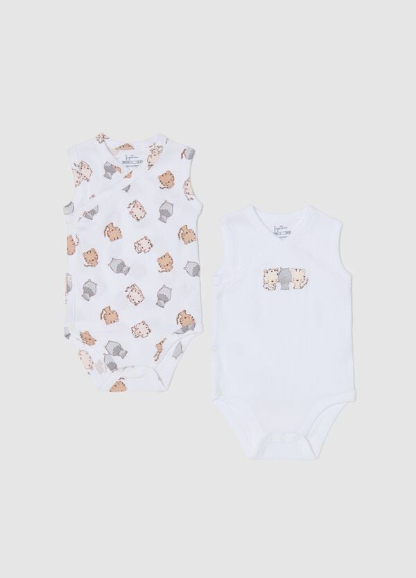 Ovs Bipack body in cotone bio con scollo a V