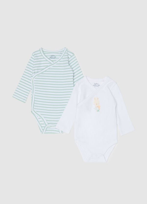 Ovs Bipack body in cotone bio con scollo a V