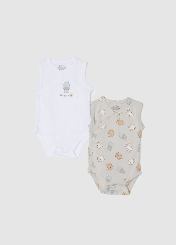 Ovs Bipack body in cotone bio con scollo a V