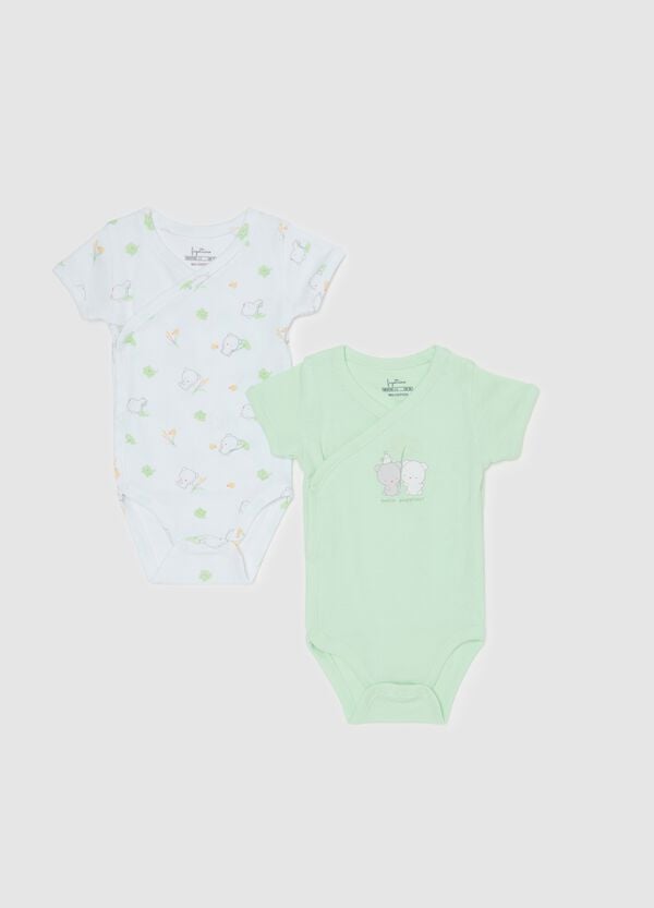 Ovs Bipack body in cotone bio con stampa