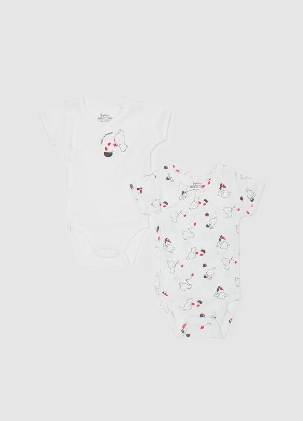 Ovs Bipack body in cotone bio con stampa