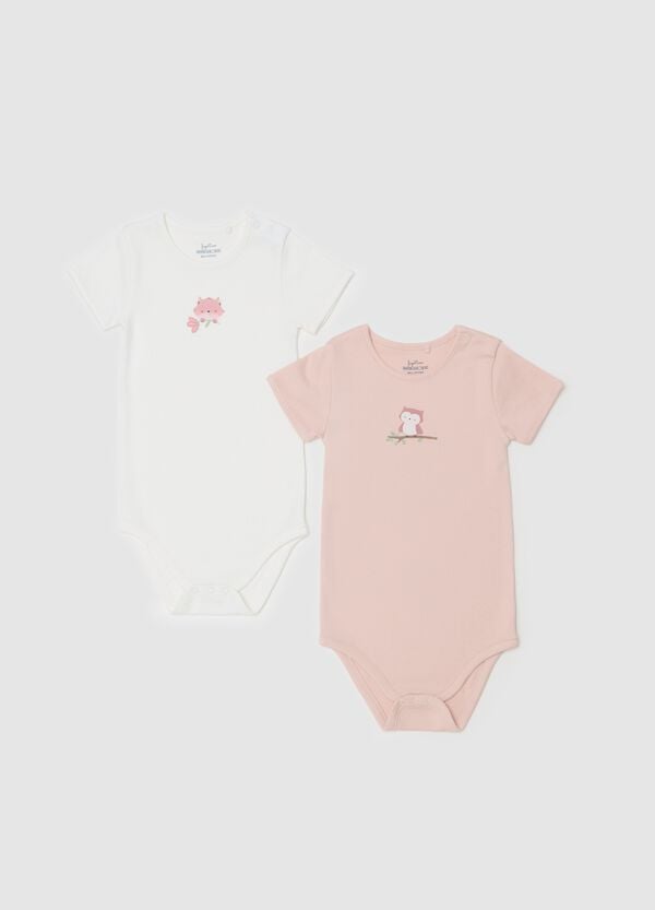 Ovs Bipack body in cotone bio con stampa