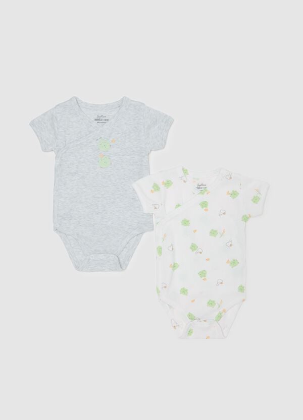 Ovs Bipack body in cotone bio con stampa