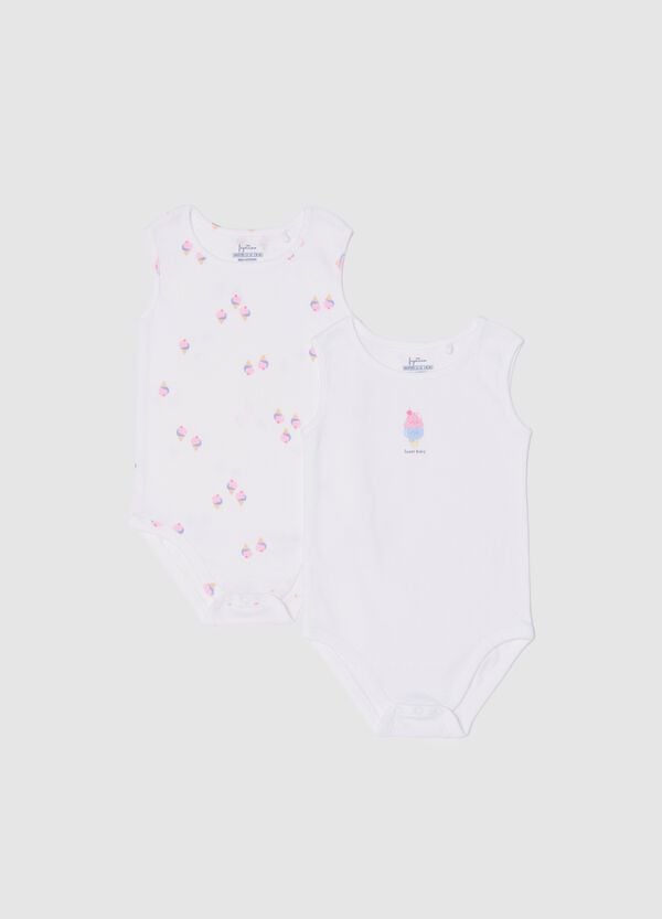 Ovs Bipack body smanicati in cotone bio con stampa