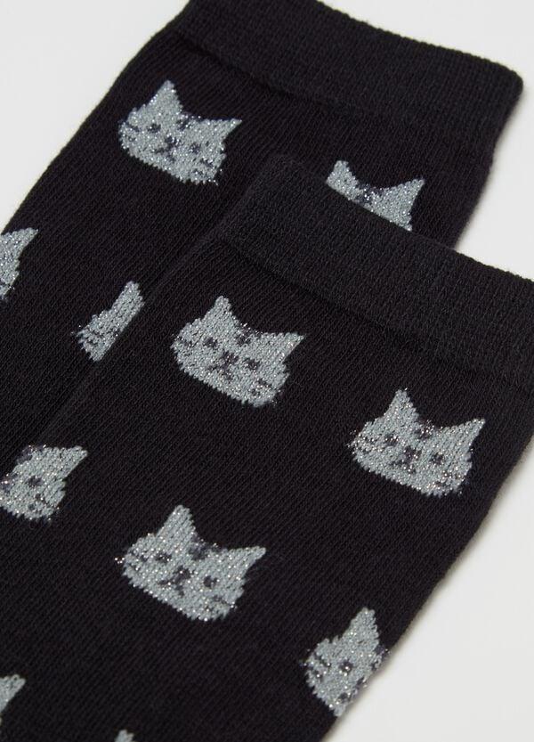 Ovs Bipack Calze Corte Con Gattini In Lurex