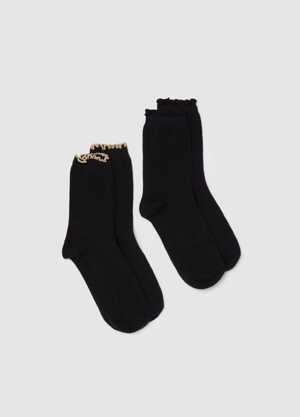 Ovs Bipack calze corte con profilo ondulato