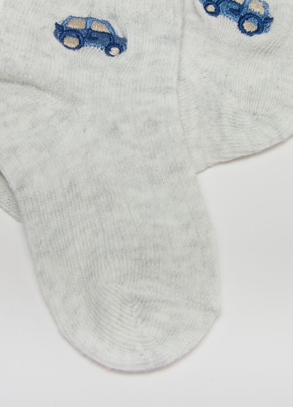 Ovs Bipack Calze Corte Con Ricamo Macchinina