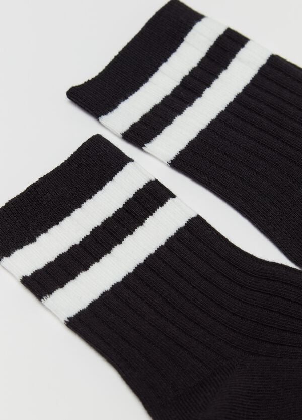 Ovs Bipack Calze Tennis Con Dettagli Rigati