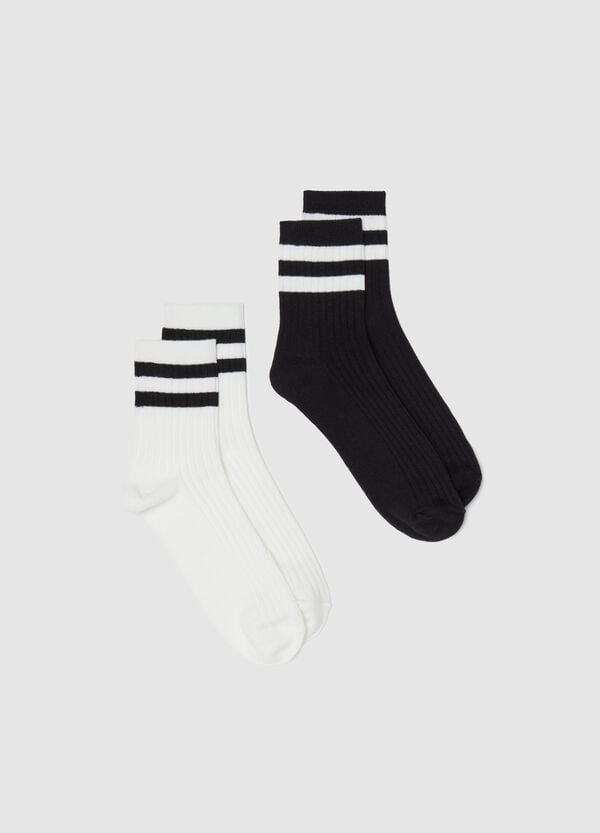 Ovs Bipack calze tennis con dettagli rigati