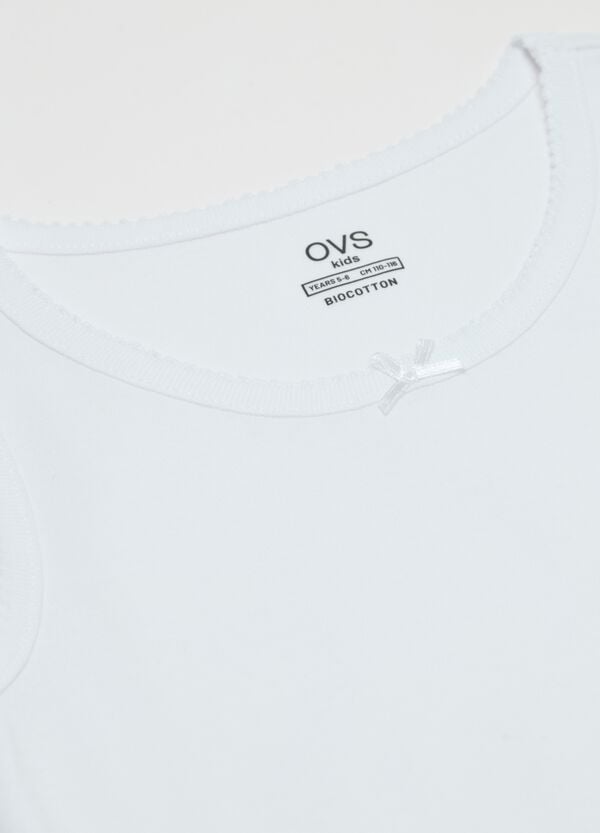 Ovs Bipack Canotte In Cotone Bio Con Fiocchetto