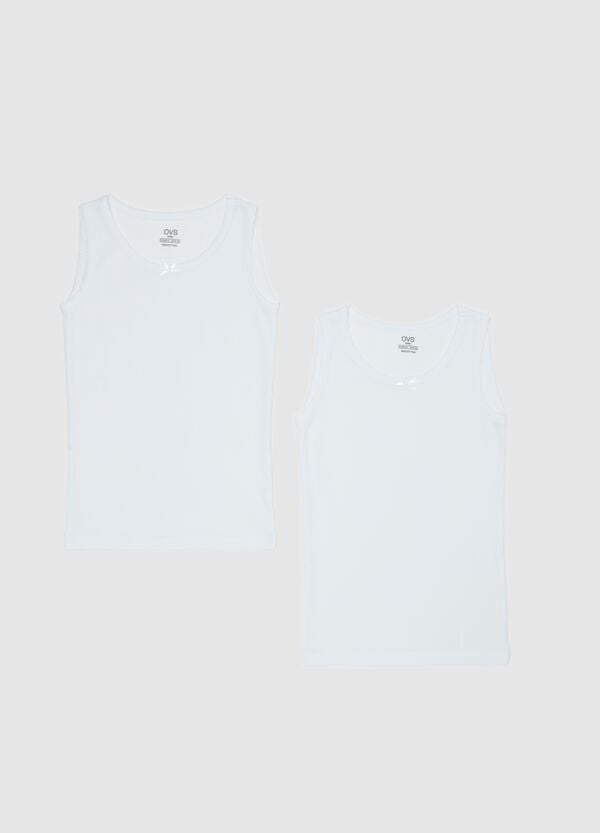 Ovs Bipack canotte in cotone bio con fiocchetto
