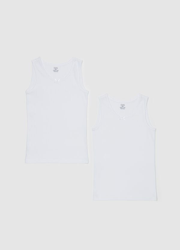 Ovs Bipack canotte in cotone bio con fiocchetto