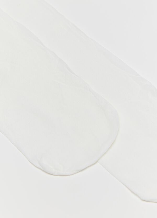 Ovs Bipack Collant In Microfibra Bianco Rosa