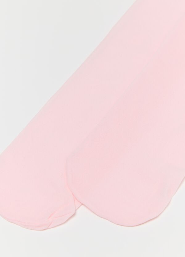 Ovs Bipack Collant In Microfibra Bianco Rosa