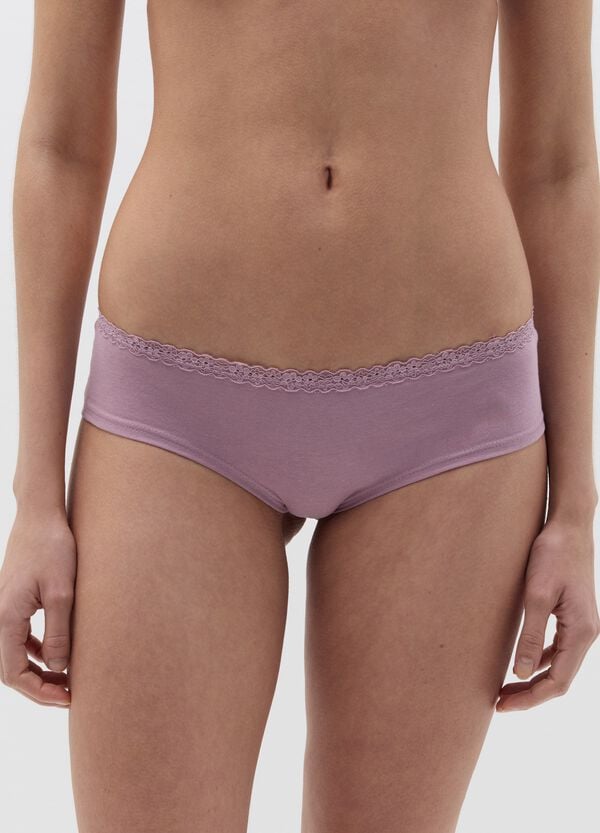 Ovs Bipack Culotte Con Profilo In Pizzo Fantasia