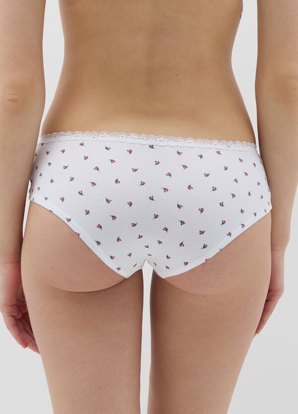 Ovs Bipack Culotte In Cotone Stretch Con Pizzo