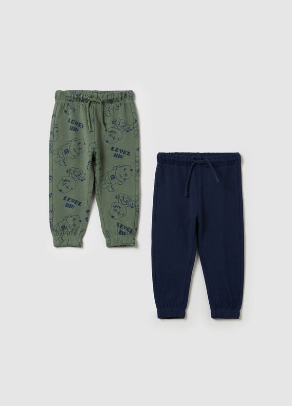 Ovs Bipack joggers in felpa con coulisse e stampa