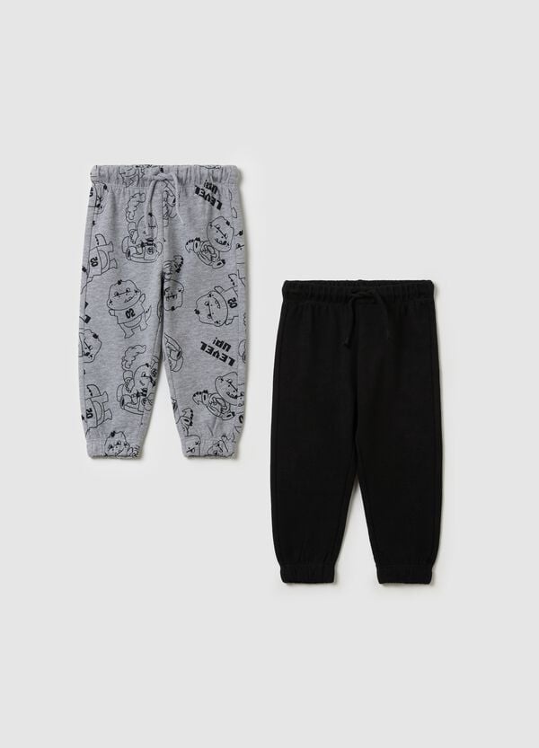 Ovs Bipack joggers in felpa con coulisse e stampa
