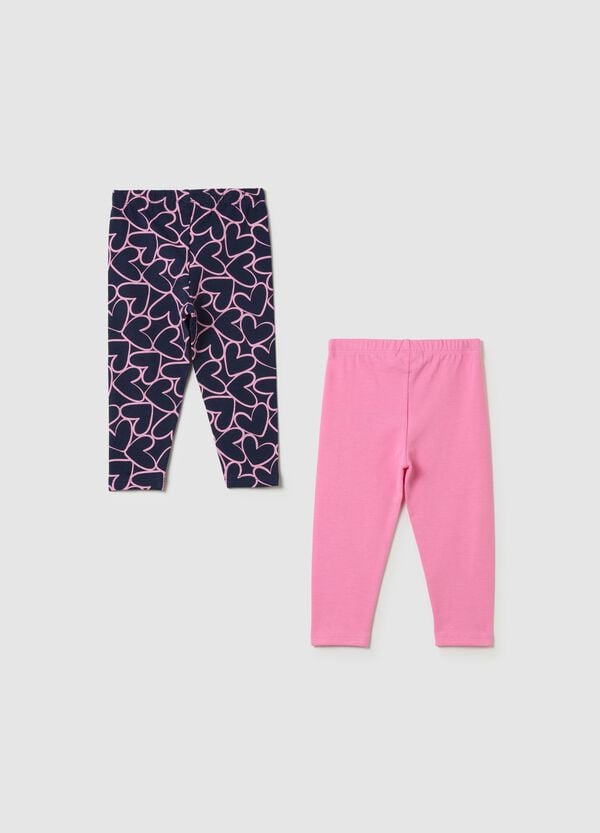 Ovs Bipack Leggings In Cotone Stretch Con Stampa
