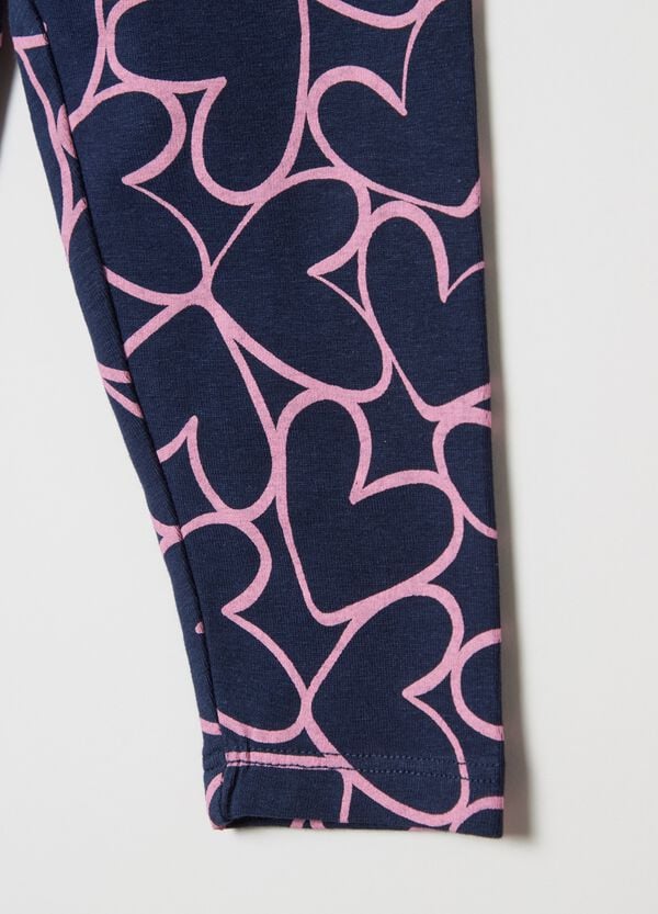 Ovs Bipack Leggings In Cotone Stretch Con Stampa
