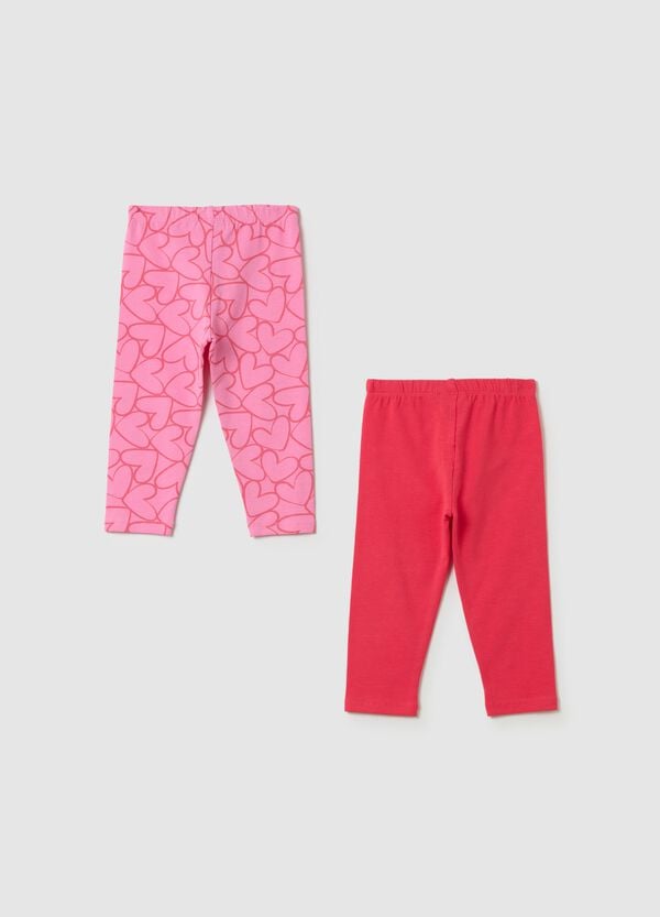 Ovs Bipack Leggings In Cotone Stretch Con Stampa