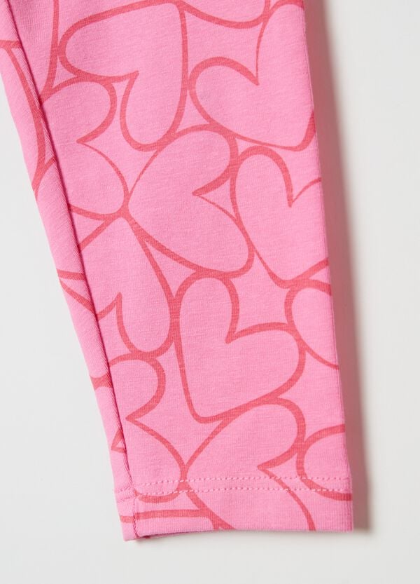 Ovs Bipack Leggings In Cotone Stretch Con Stampa