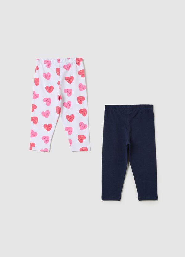 Ovs Bipack Leggings In Cotone Stretch Con Stampa
