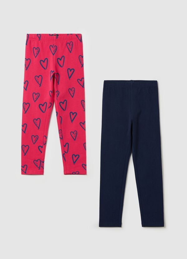 Ovs Bipack leggings in cotone stretch