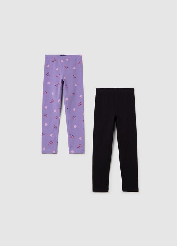 Ovs Bipack leggings in cotone stretch