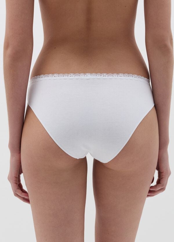 Ovs Bipack Slip Con Profilo In Pizzo