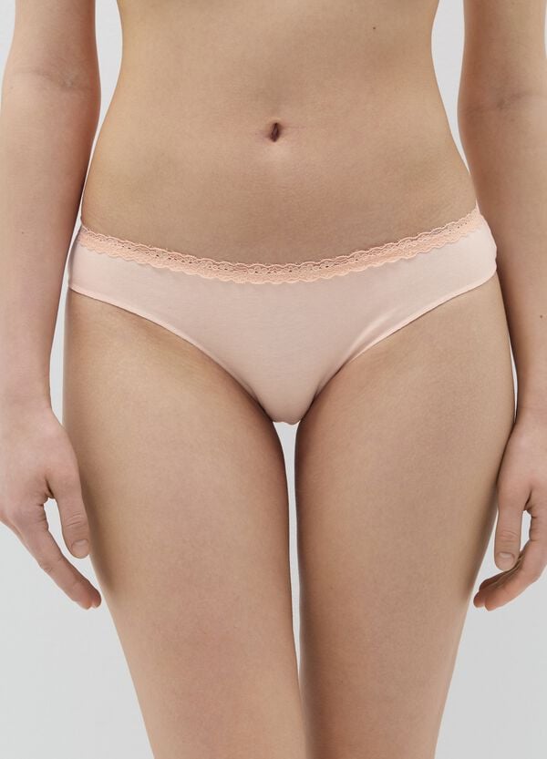 Ovs Bipack Slip Con Profilo In Pizzo