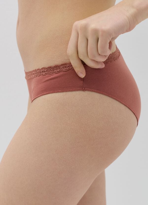 Ovs Bipack Slip Con Profilo In Pizzo