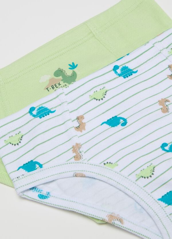 Ovs Bipack Slip In Cotone Con Stampa Dinosauri