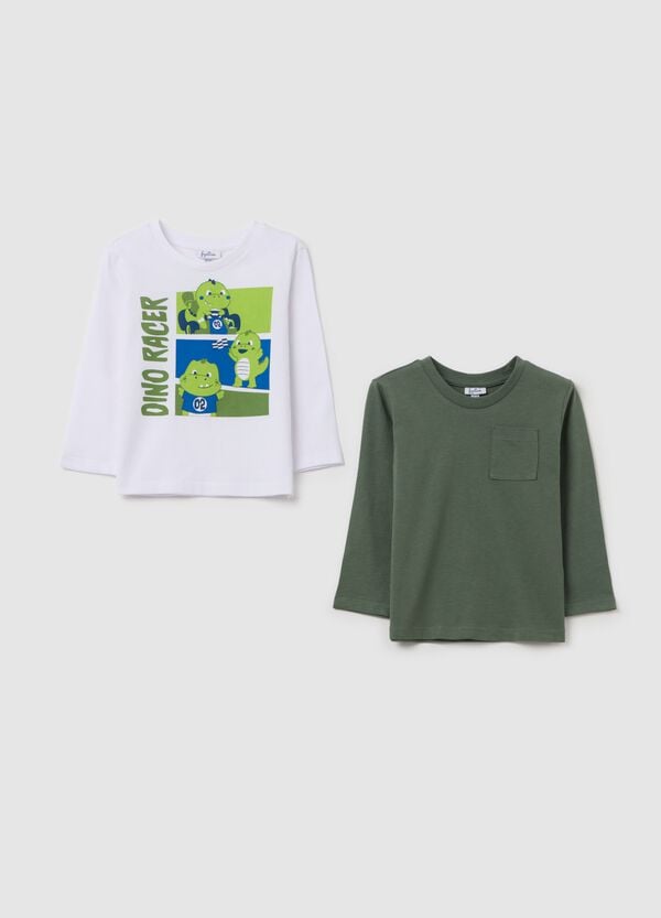 Ovs Bipack t-shirt a maniche lunghe in cotone