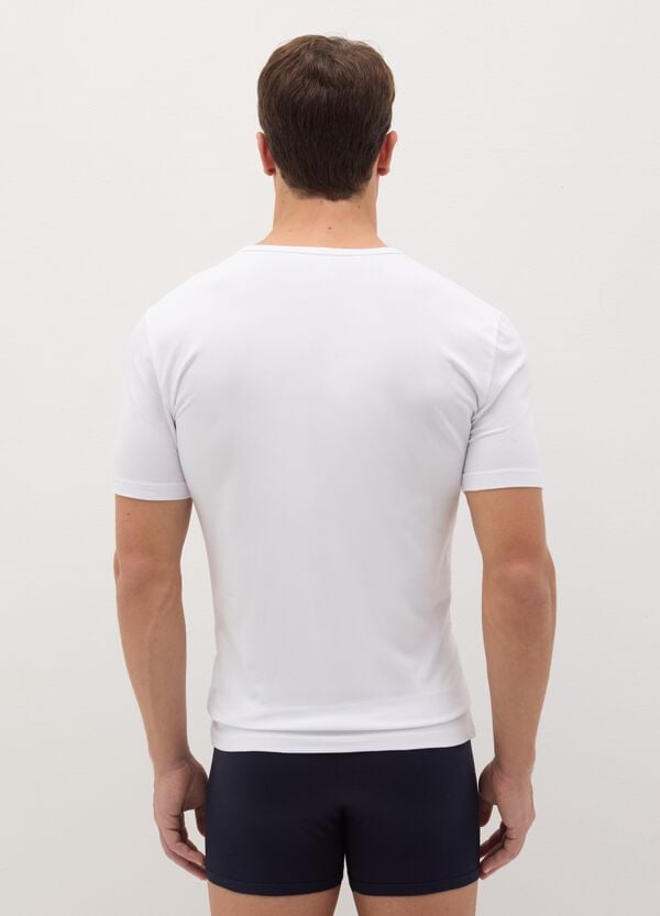 Ovs Bipack T-shirt Intime In Cotone Bio Scollo A V