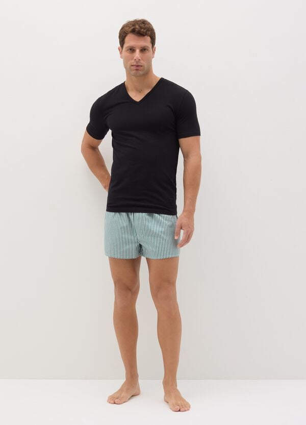 Ovs Bipack T-shirt Intime In Cotone Bio Scollo A V