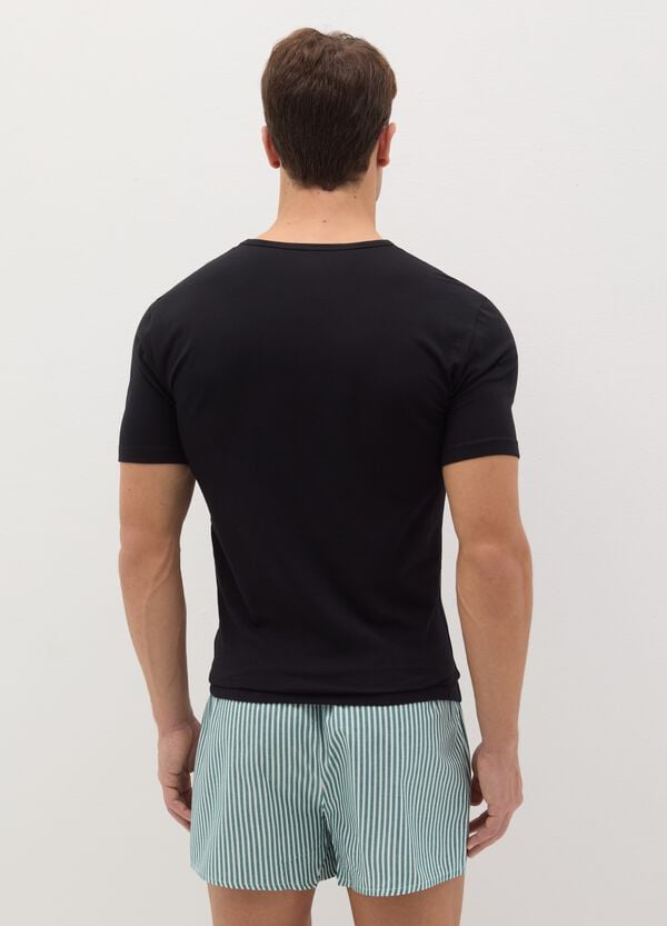 Ovs Bipack T-shirt Intime In Cotone Bio Scollo A V