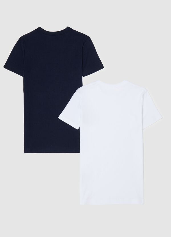Ovs Bipack T-shirt Intime In Cotone Tinta Unita