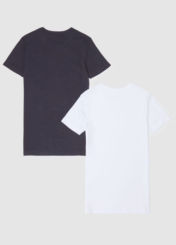 Ovs Bipack T-shirt Intime In Cotone Tinta Unita