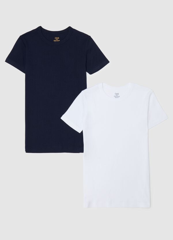 Ovs Bipack t-shirt intime in cotone tinta unita